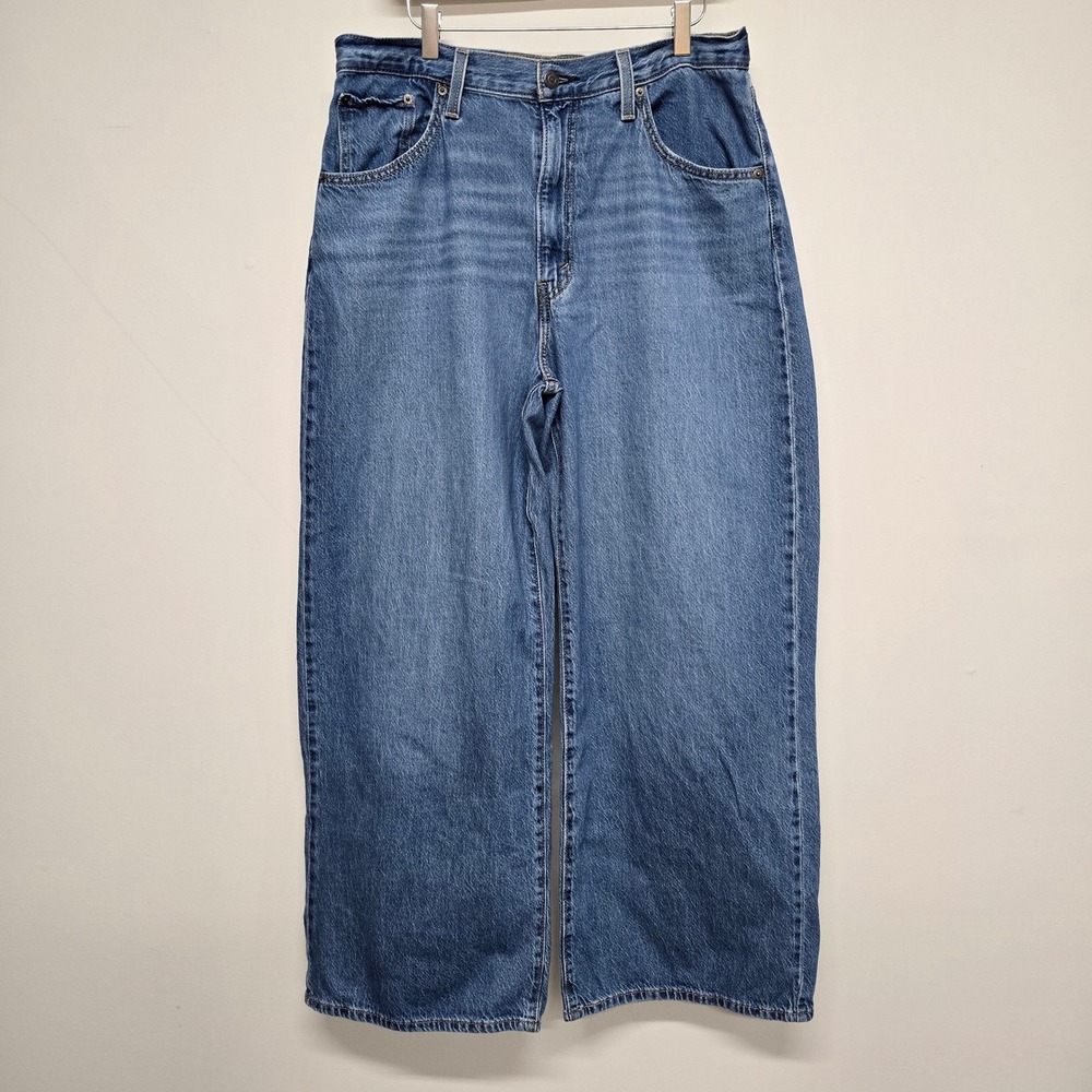Levi's Cinch Baggy Jeans Womens 32 Medium Wash High Rise Skater Streetwear